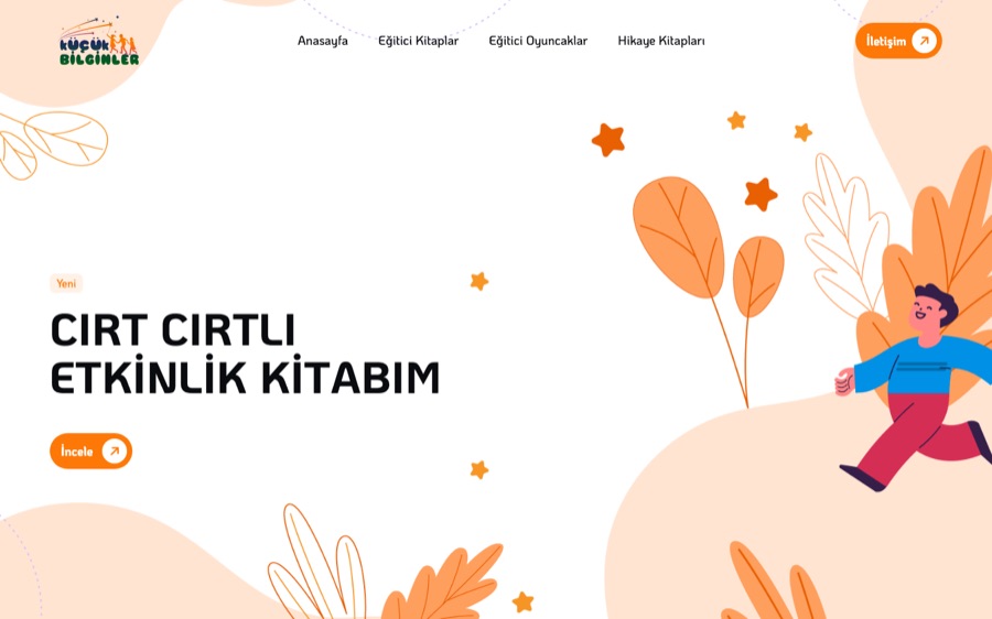 Küçük Bilginler web sitesi önizlemesi
